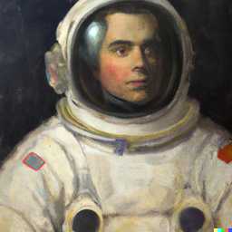 an astronaut, painting from the 19th century generated by DALL·E 2